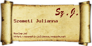 Szemeti Julianna névjegykártya