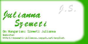 julianna szemeti business card